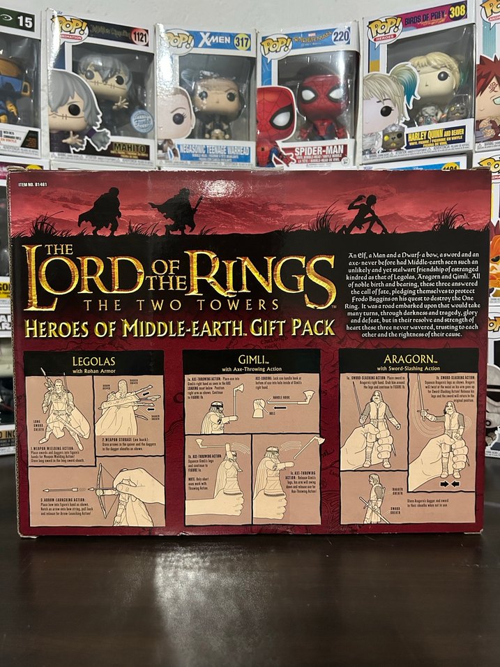 Toybiz Lord Of The Rings Aragorn Legolas Gimli - Görsel 3