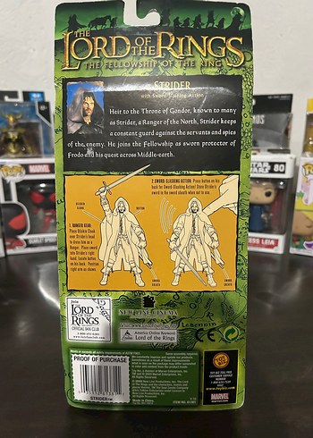 Beden Toybiz Lord Of The Rings Aragorn Strider
