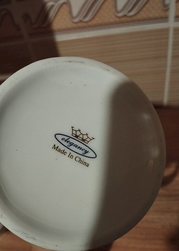 Gri Desenli Beyaz Porselen Demlik - Görsel 5