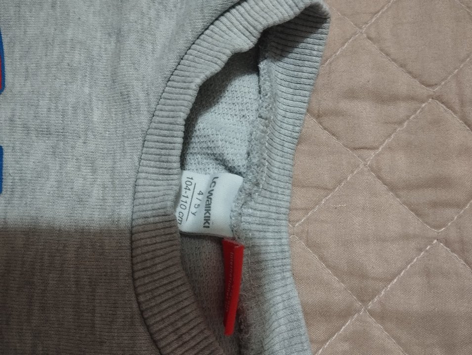 Gri Baskılı Erkek Sweatshirt ve Mavi Eşofman Altı - Görsel 4