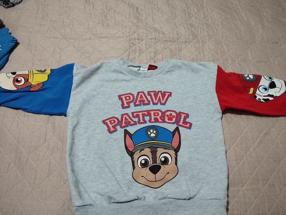 Gri Baskılı Erkek Sweatshirt ve Mavi Eşofman Altı - Görsel 3