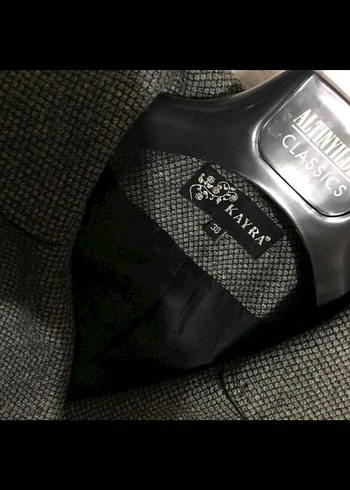 Kemerli Gri Kadın Kaban - Görsel 4