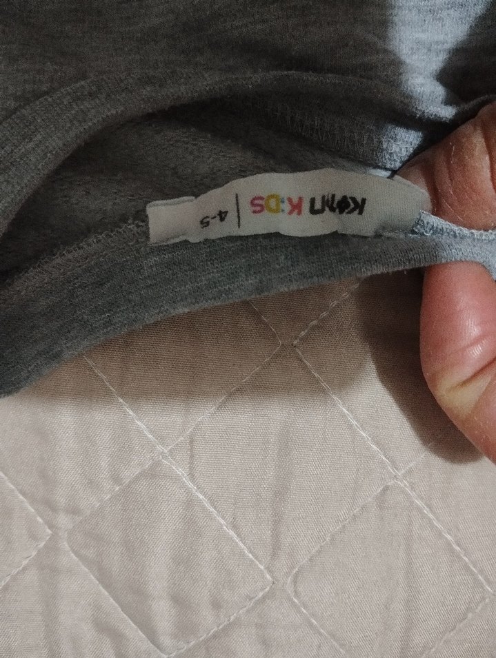 Gri Baskılı Fermuarlı Erkek Sweatshirt - Görsel 4