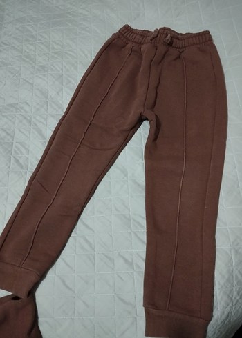 Kızlar için Kahverengi Rahat Sweatshirt ve Eşofman Takımı - Görsel 3