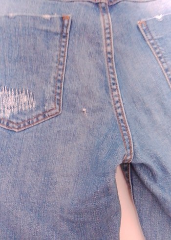 32 Beden Mavi Rahat Kesim Kadın Denim Jean