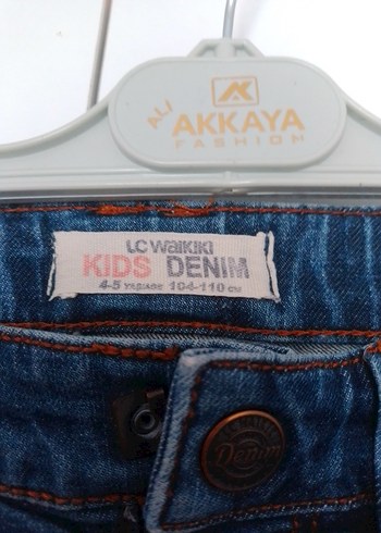 5 Yaş Beden Erkek Çocuk Mavi Regular Fit Kot Pantolon