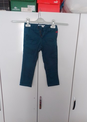 Kemerli Erkek Çocuk Koyu Mavi Denim Pantolon
