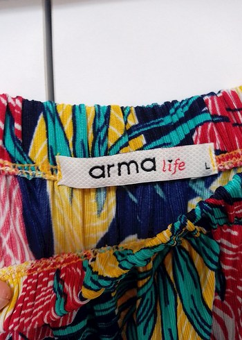 Renkli Bohem Mini Elbise - Görsel 3