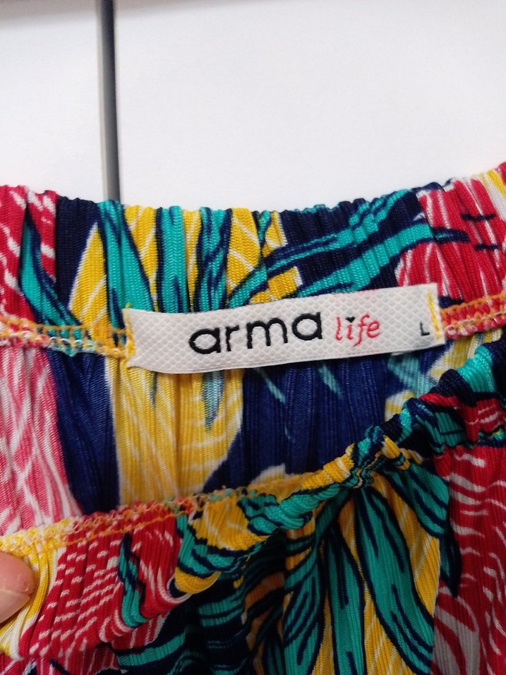 Renkli Bohem Mini Elbise - Görsel 3