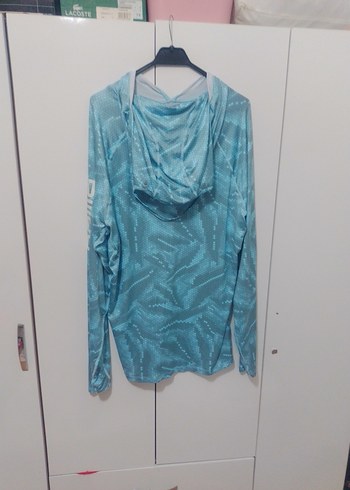 Mavi Kapüşonlu Uzun Kollu Sweatshirt - Görsel 2