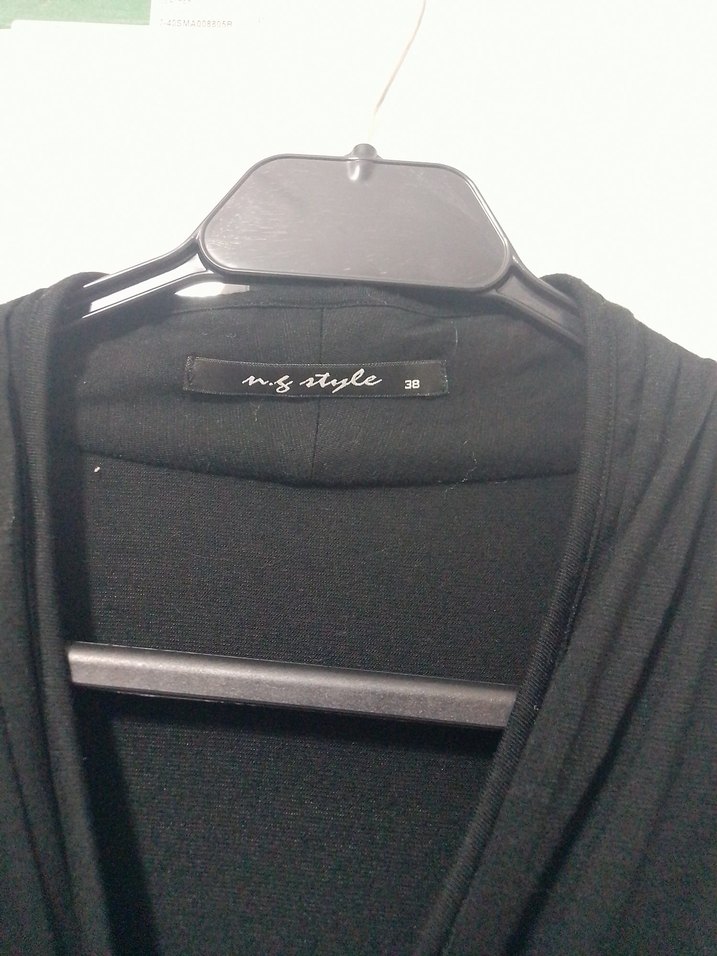 Siyah Uzun Kollu Pileli Kadın Elbise - Görsel 3