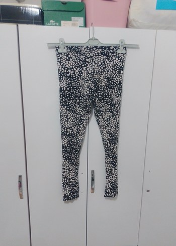 Gri Bağlama Desenli Tayt - Görsel 2