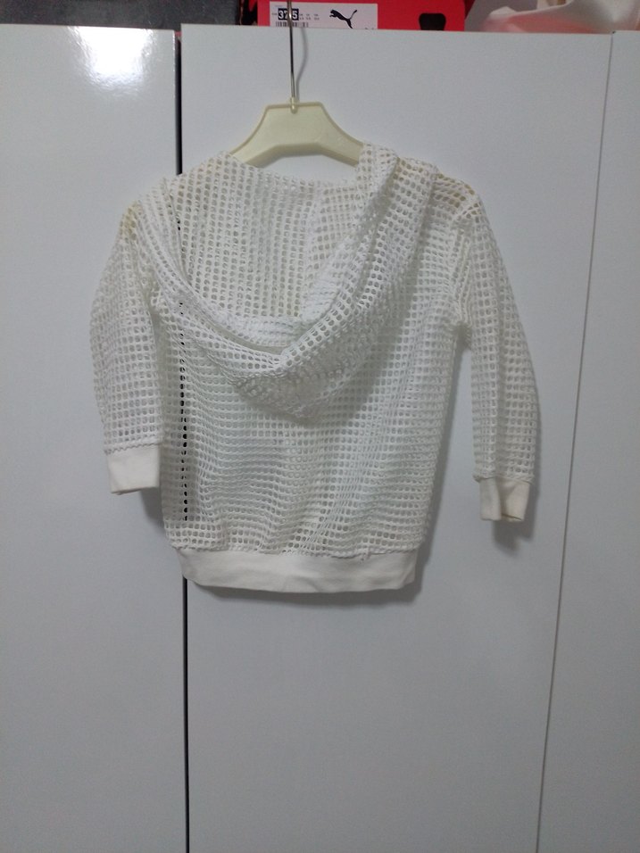 Kız Çocuk Beyaz Triko Uzun Kollu Bolero - Görsel 2