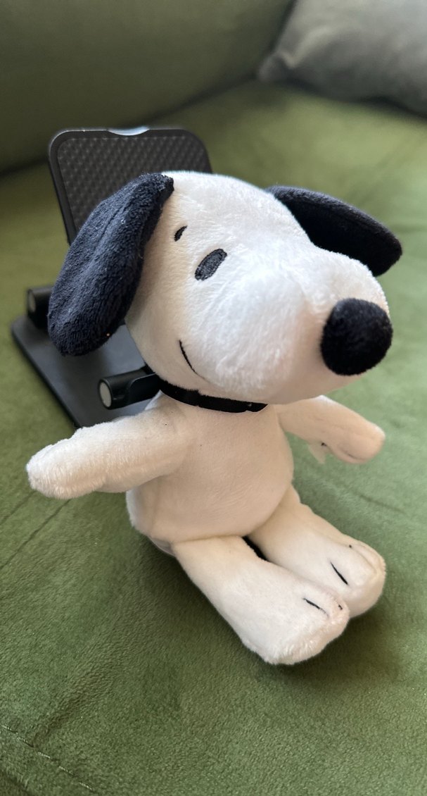 Beyaz Siyah Kulaklı Peluş Oyuncak - Görsel 2