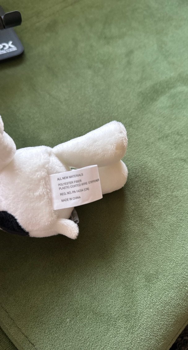 Beyaz Siyah Kulaklı Peluş Oyuncak - Görsel 4