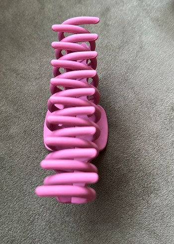 Beden Pembe Elastik Plastik Saç Tokası