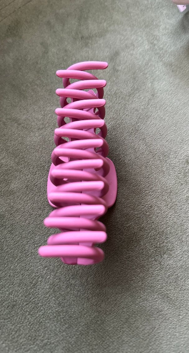 Pembe Elastik Plastik Saç Tokası - Görsel 3