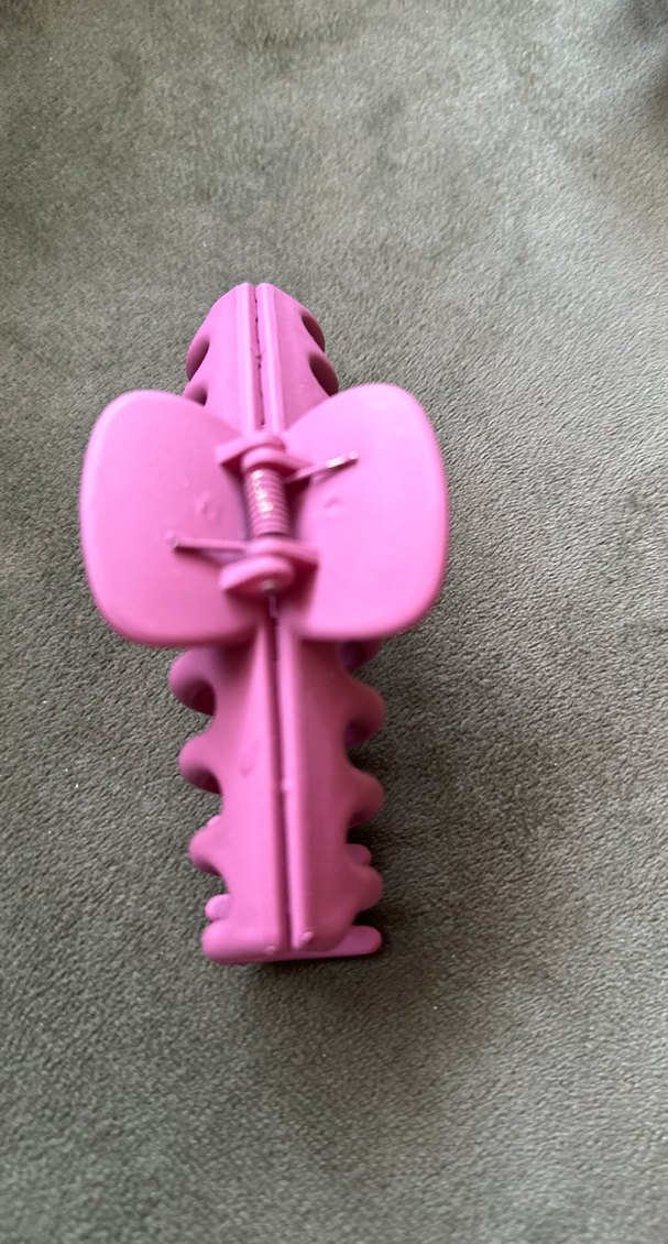 Pembe Elastik Plastik Saç Tokası - Görsel 2