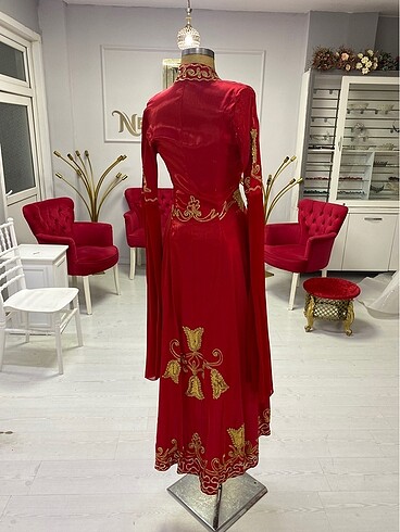 36 Beden Kırmızı kaftan