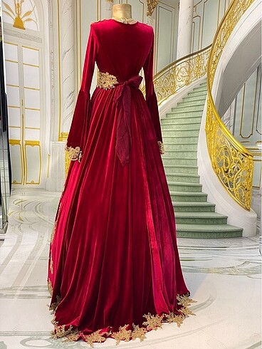38 Beden kırmızı Renk Bündallı kaftan