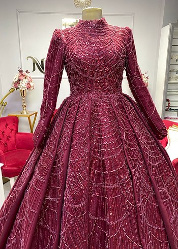 Bordo komple dantel kınalık - Görsel 2