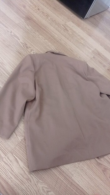 xl Beden Blazer ceket sütlü kahve tonu