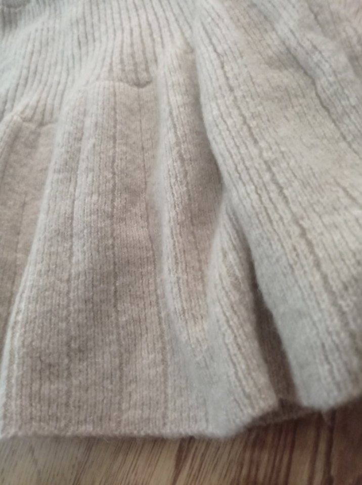 Gri Örgü Midi Hamile Etek - Görsel 4