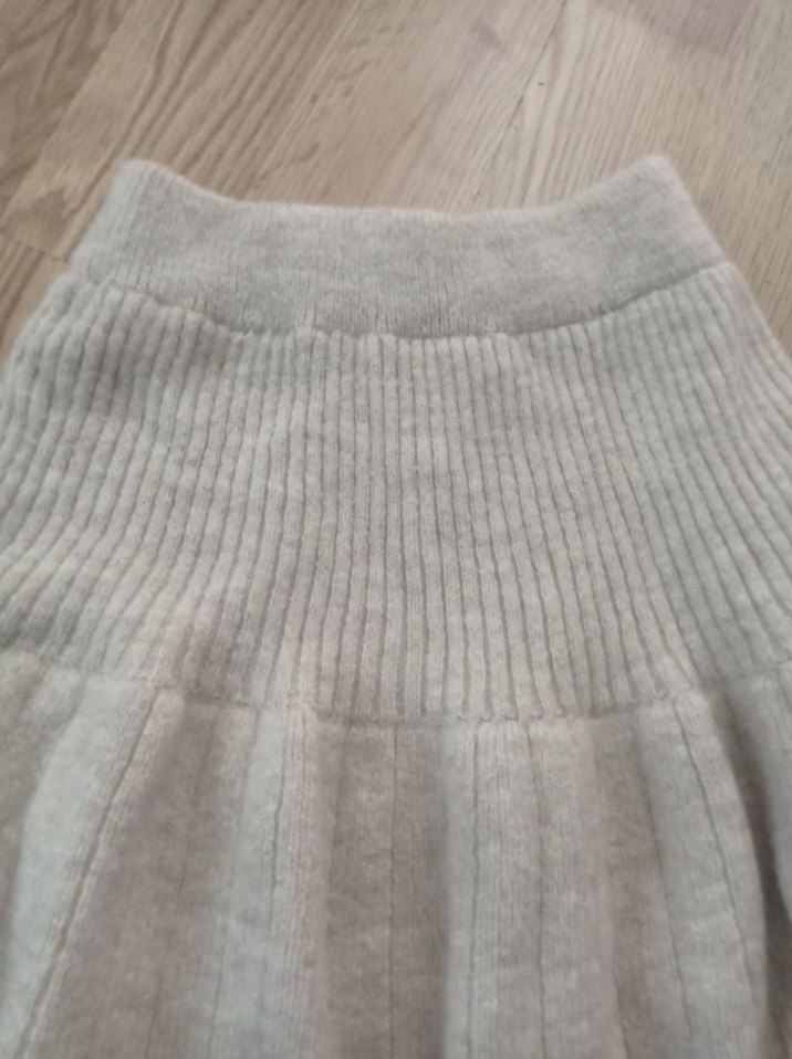 Gri Örgü Midi Hamile Etek - Görsel 2