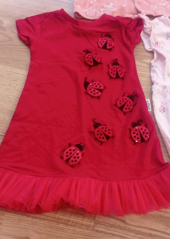 H&M Pembe Uzun Kollu Düğmeli Kız Pijama Üstü