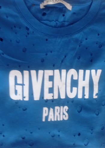 GIVENCHY Mavi Givenchy Baskılı Tişört