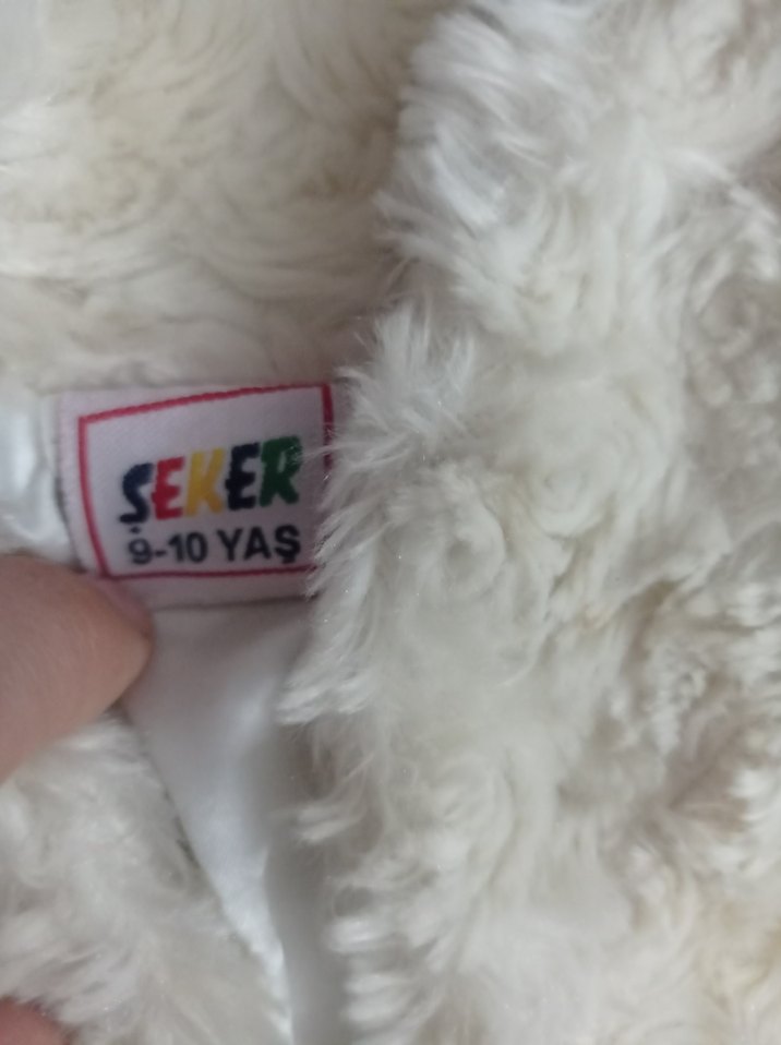 Kız Çocuk Kürklü Beyaz Bolero - Görsel 3