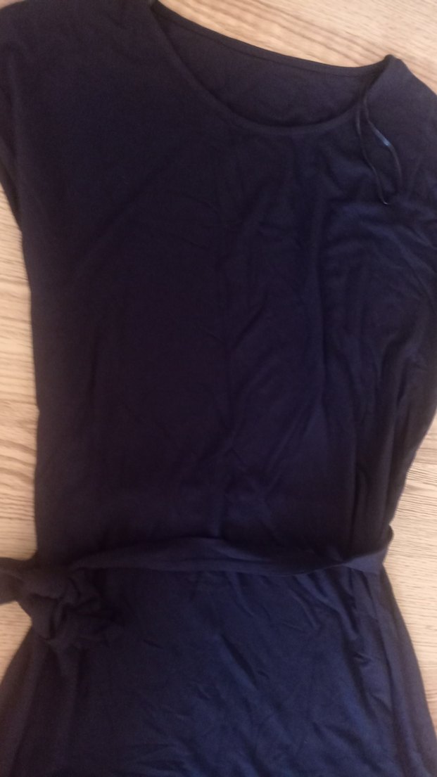 Kemerli Siyah Midi Kadın Elbise - Görsel 2