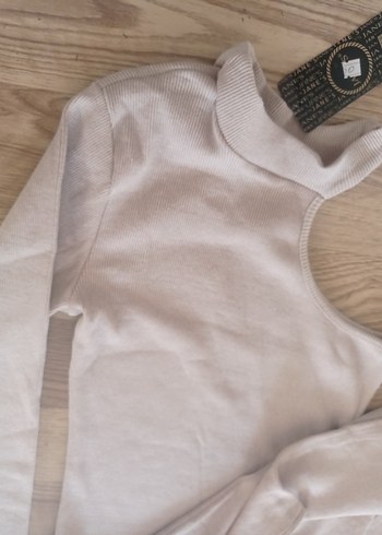 Bej Uzun Tek Kollu Salaş Kadın Elbise - Görsel 4