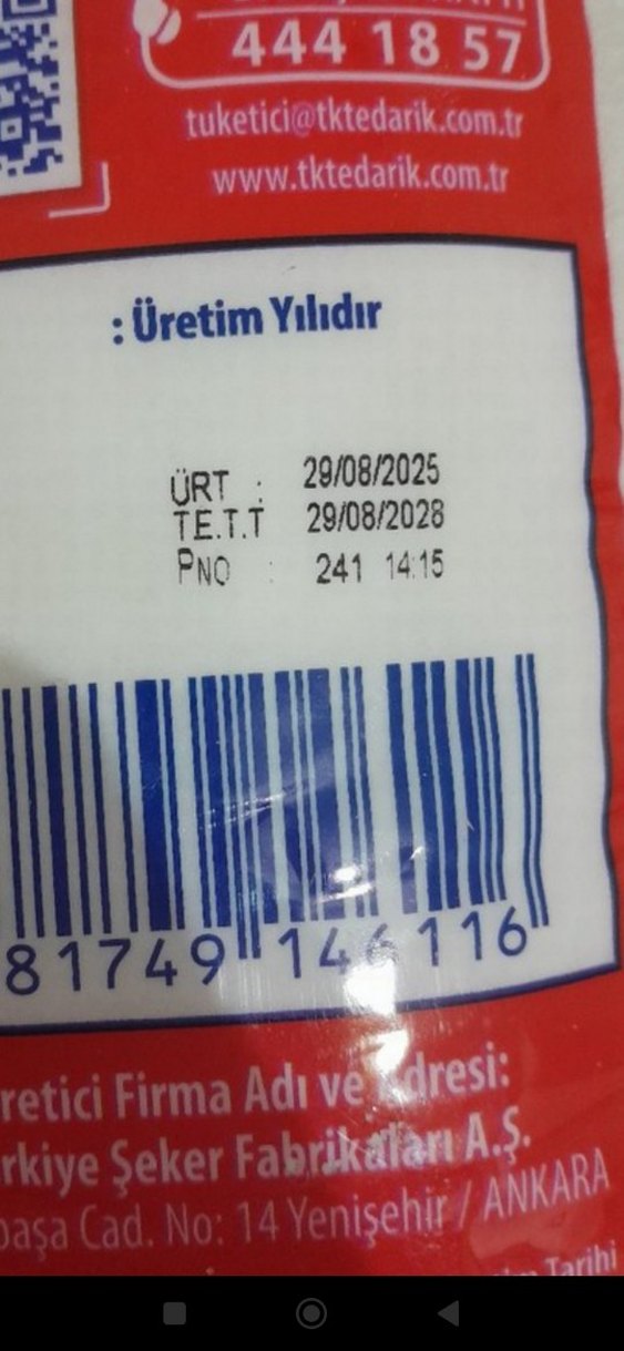 Tarım Kredi 2 kg lik Toz Şeker Paketi - Görsel 2