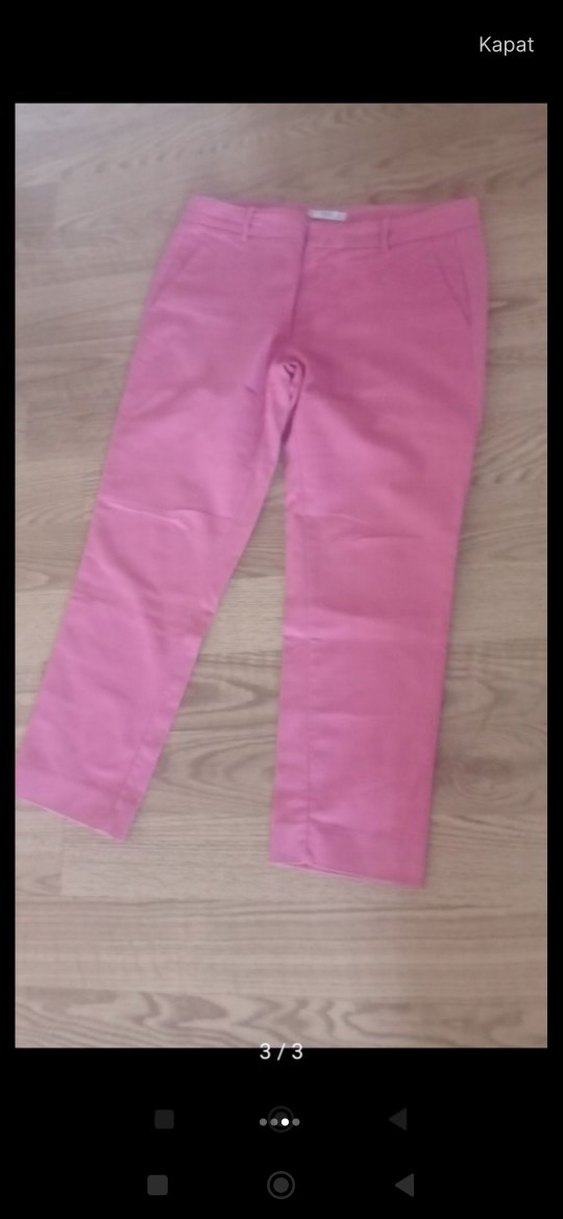 Mango Pembe Midi Kadın Kumaş Pantolon - Görsel 3