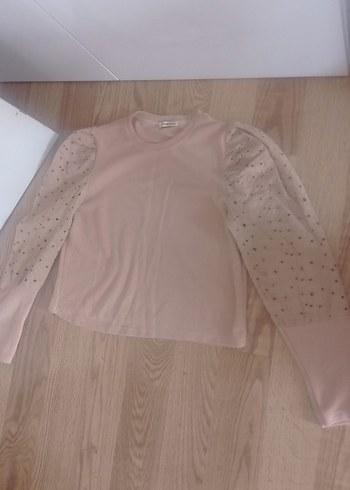 Bej Uzun Kollu Triko Kadın Bluz - Görsel 7