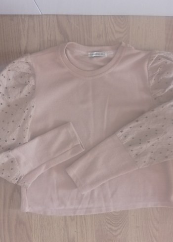 Bej Uzun Kollu Triko Kadın Bluz - Görsel 5