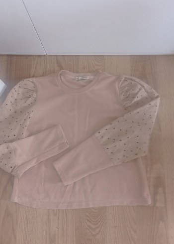 Bej Uzun Kollu Triko Kadın Bluz - Görsel 6