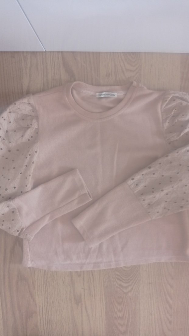 Bej Uzun Kollu Triko Kadın Bluz - Görsel 5