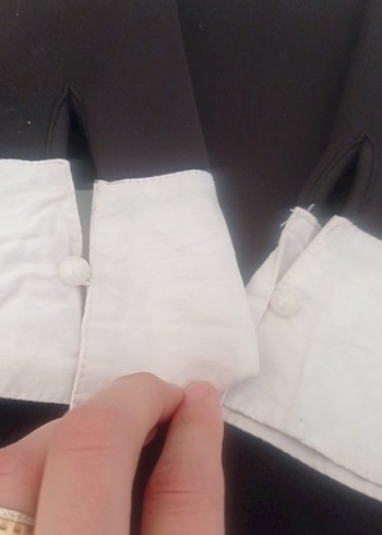 Uzun Kollu Siyah V Yaka Kadın Kalem Elbise - Görsel 6