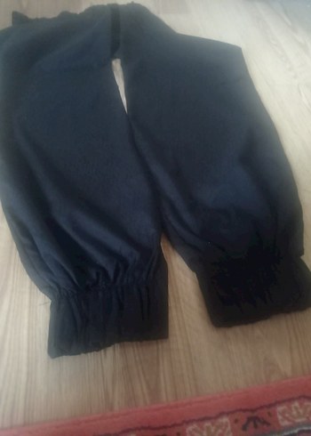 Siyah Kadın Rahat Kesim Midi Pantolon - Görsel 6