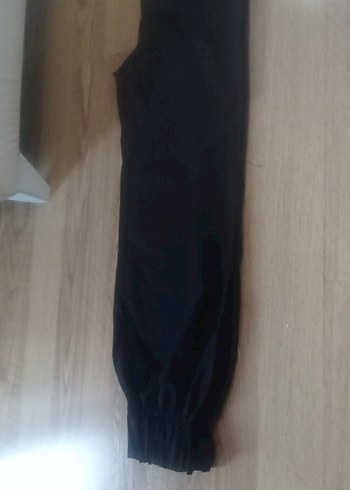 Siyah Kadın Rahat Kesim Midi Pantolon - Görsel 9