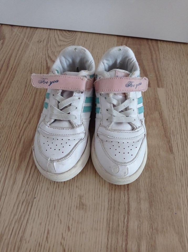 Pembe Baskılı Bağcıklı Kız Çocuk Spor Ayakkabı - Görsel 4