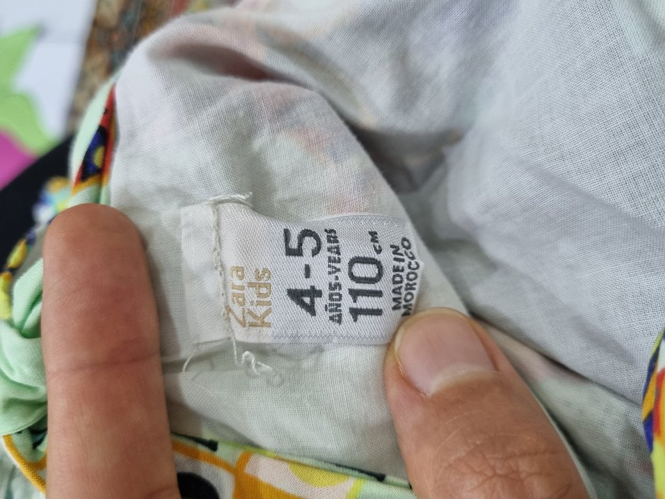 Renkli Desenli kız çocuk elbise - Görsel 2