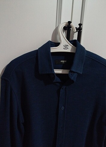 Mavi erkek gömlek - Görsel 2