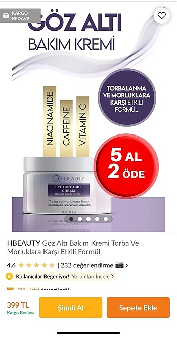 Beden GÖZ BAKIM KREMİ