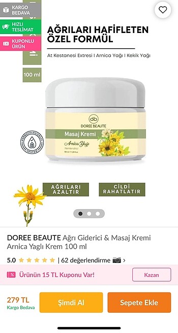 Beden MASAJ AĞRI KREMİ