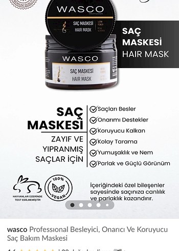 Wasco Saç Maskesi - Görsel 2