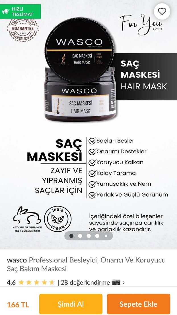 Wasco Saç Maskesi - Görsel 2