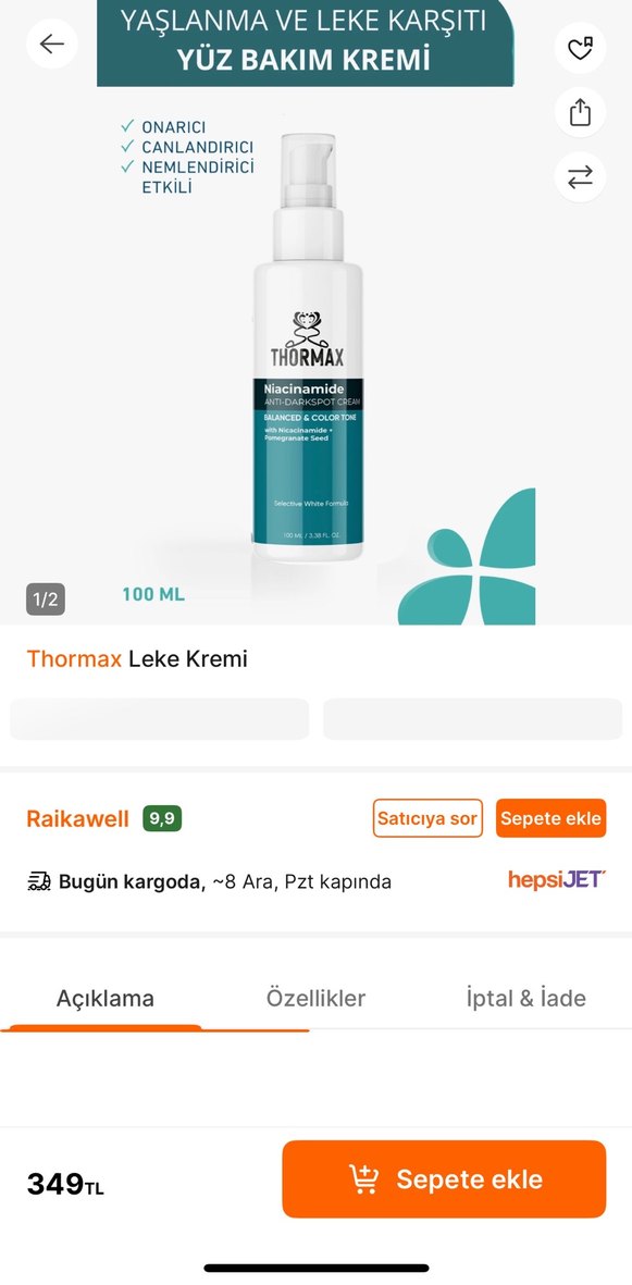 Leke Karşıtı Krem - Görsel 2